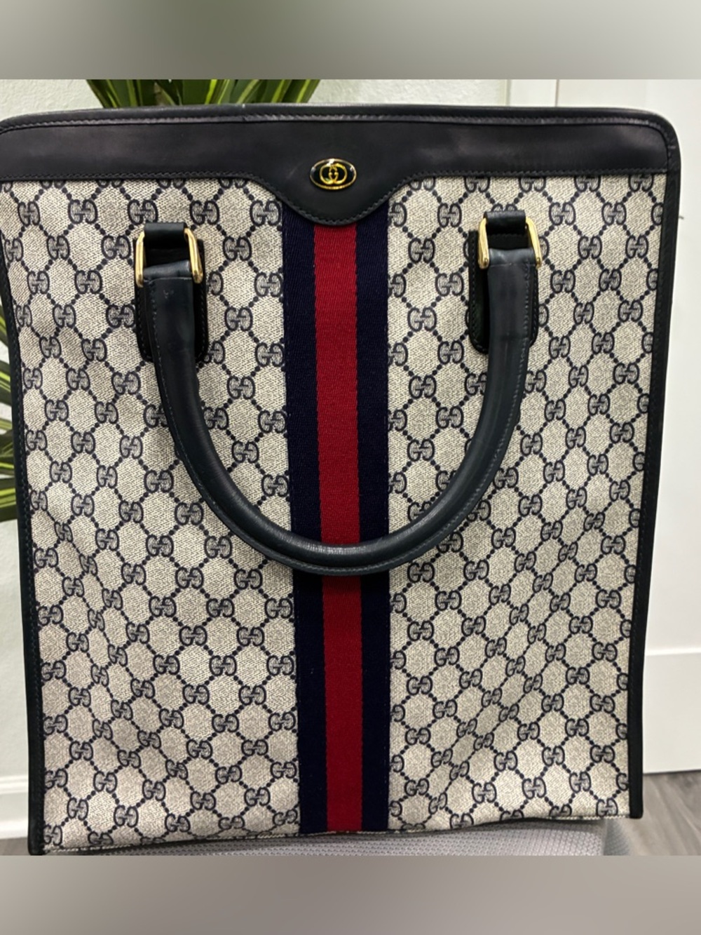Authentic Vintage Gucci Ophidia GG Web Tote Bag